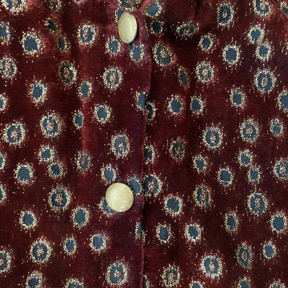 David Brown For Saks Fifth Ave Velour Lounge House Dress Robe size S - Picture 10 of 10